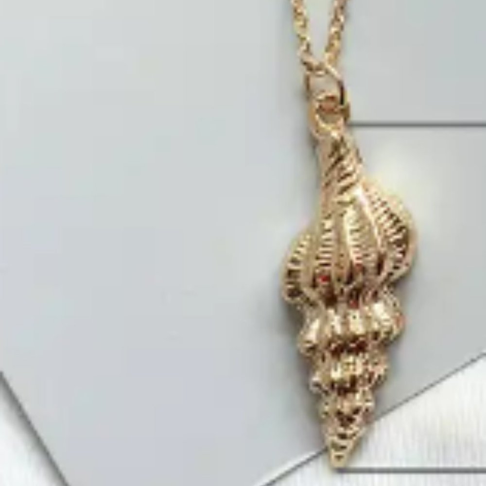 Gold Welk Necklace by Bimini Beachwear • Minimalist Necklace • Shell Necklace